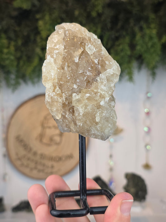 Brazilian Raw Calcite on Stand