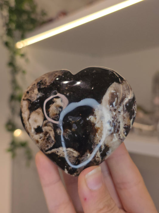 Petrified Opal Hearts