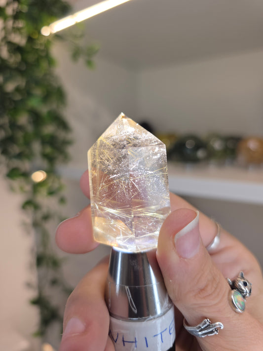 Golden Rutilated Smokey Quartz Tower C