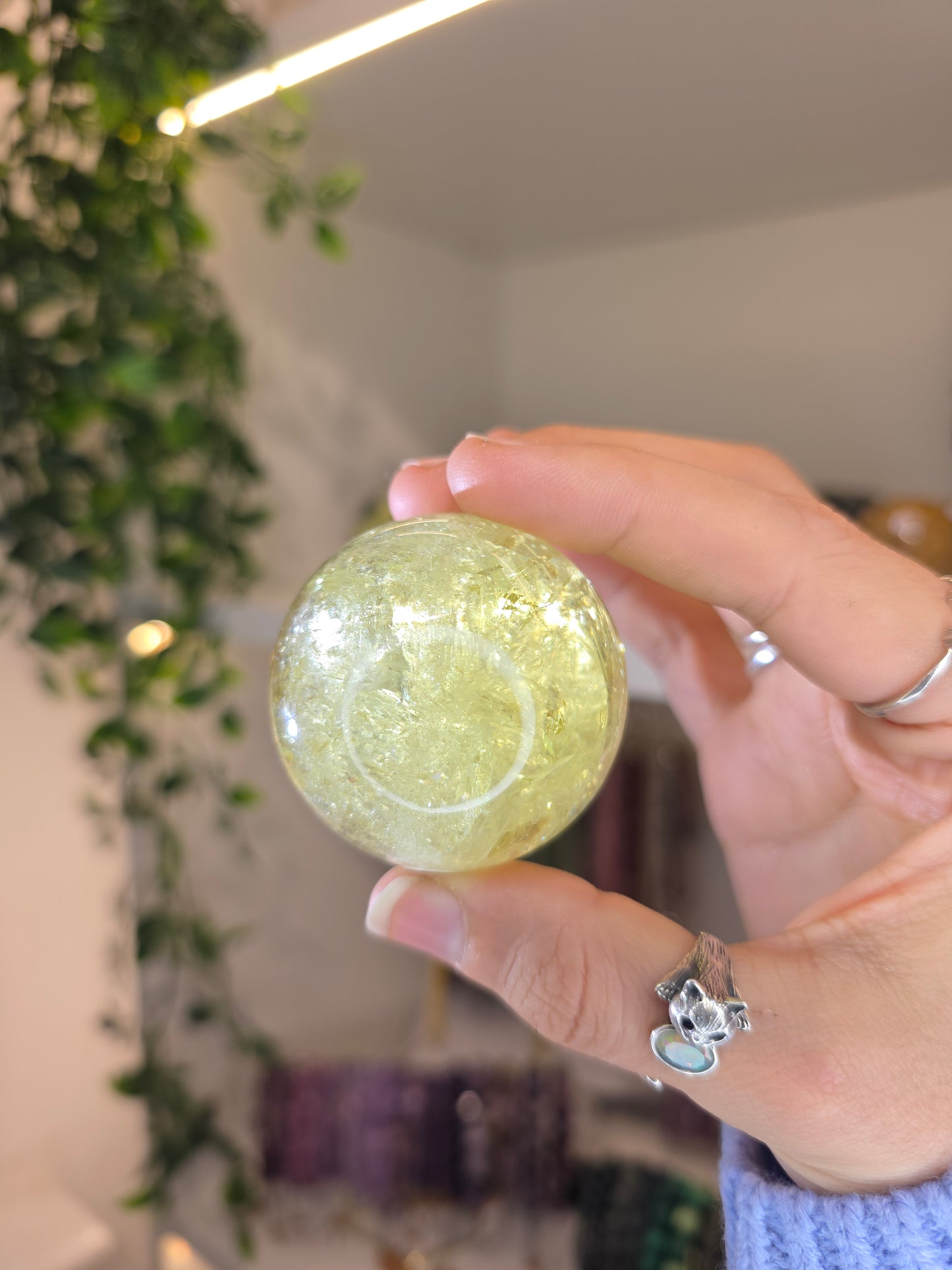 Heat Treated Citrine Sphere
