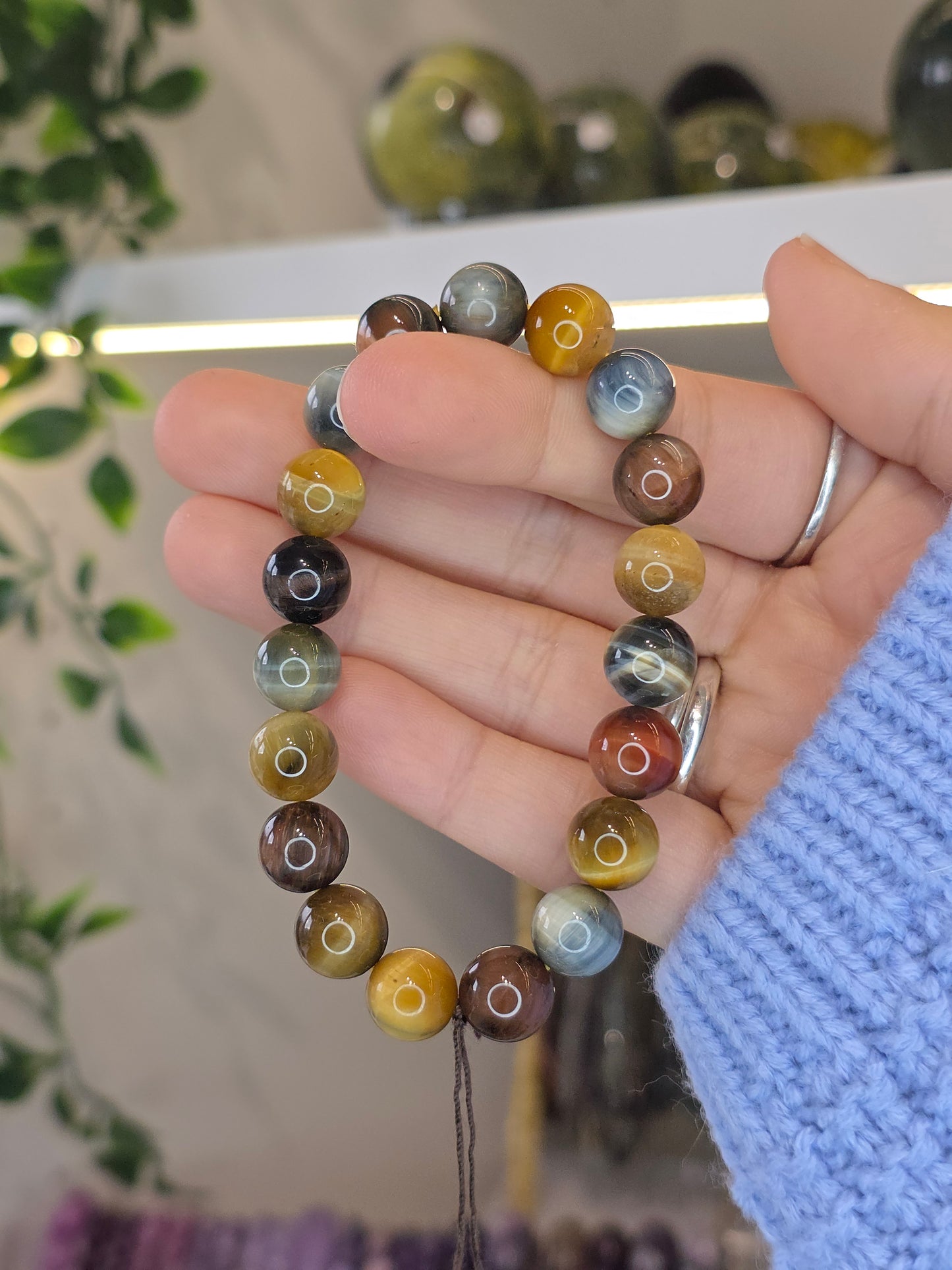 Mixed Tigers Eye Bracelet 10mm