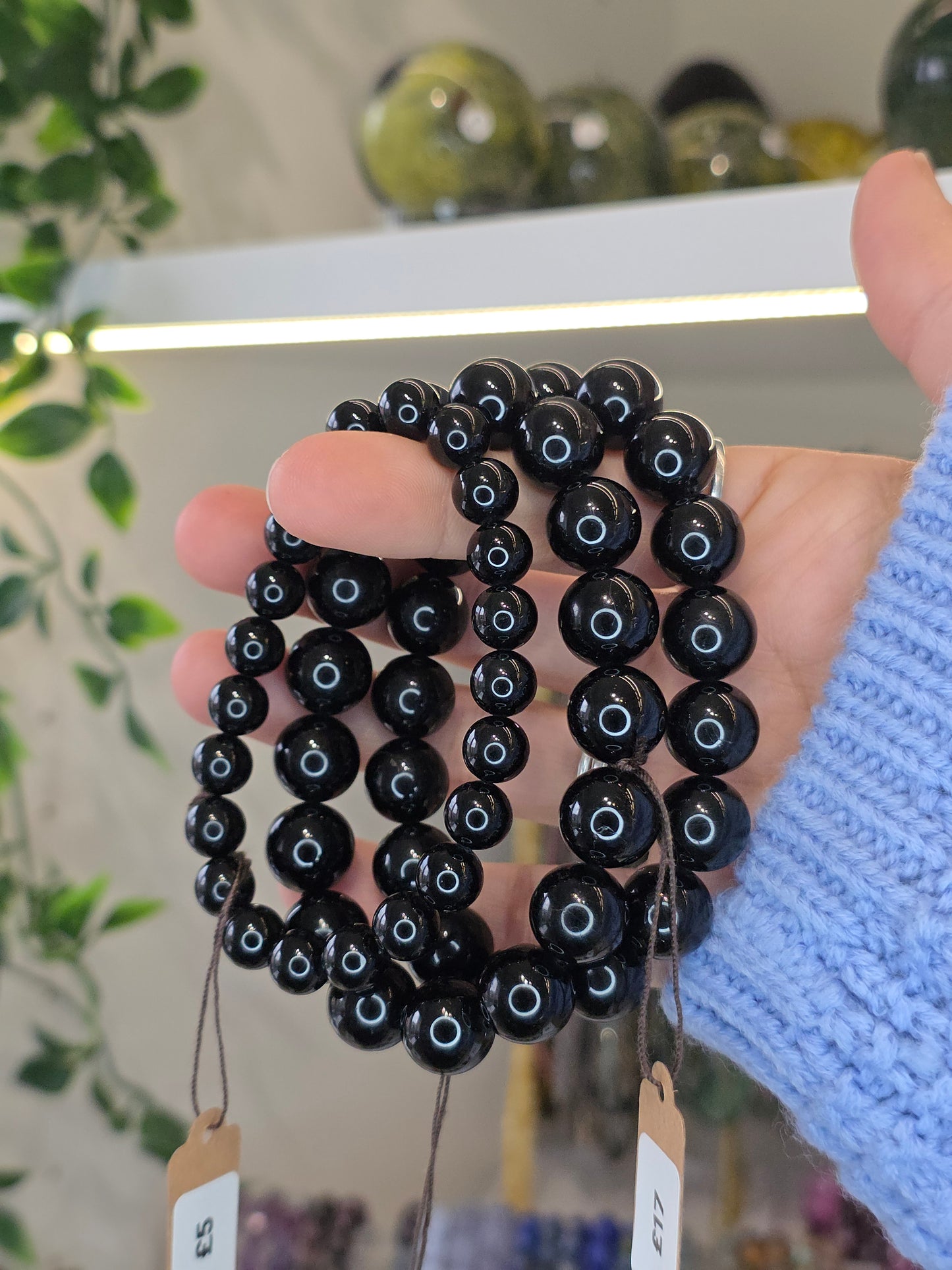 Black Tourmaline Bracelet 12.5mm
