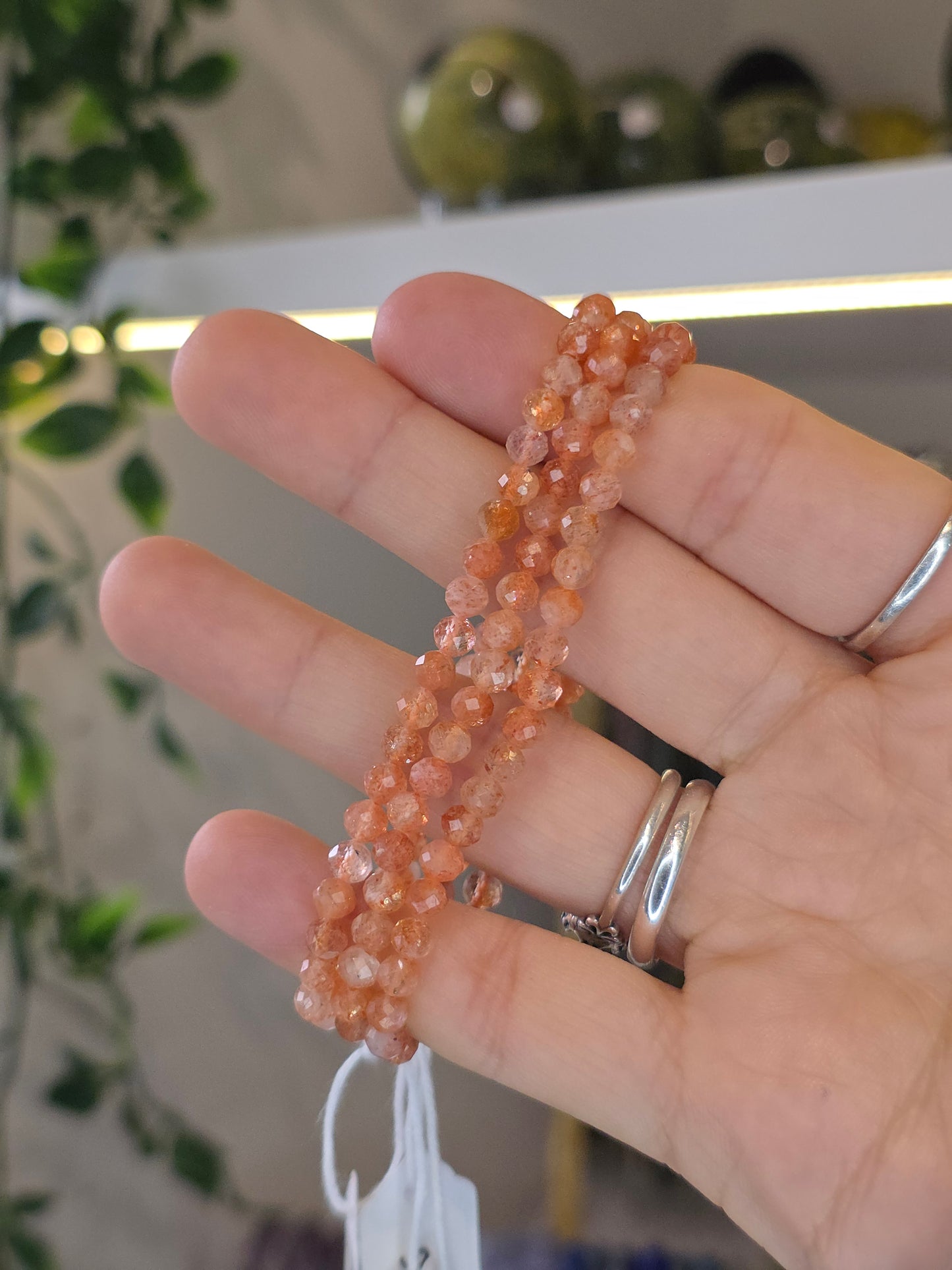 Facetted Sunstone Bracelets 4mm