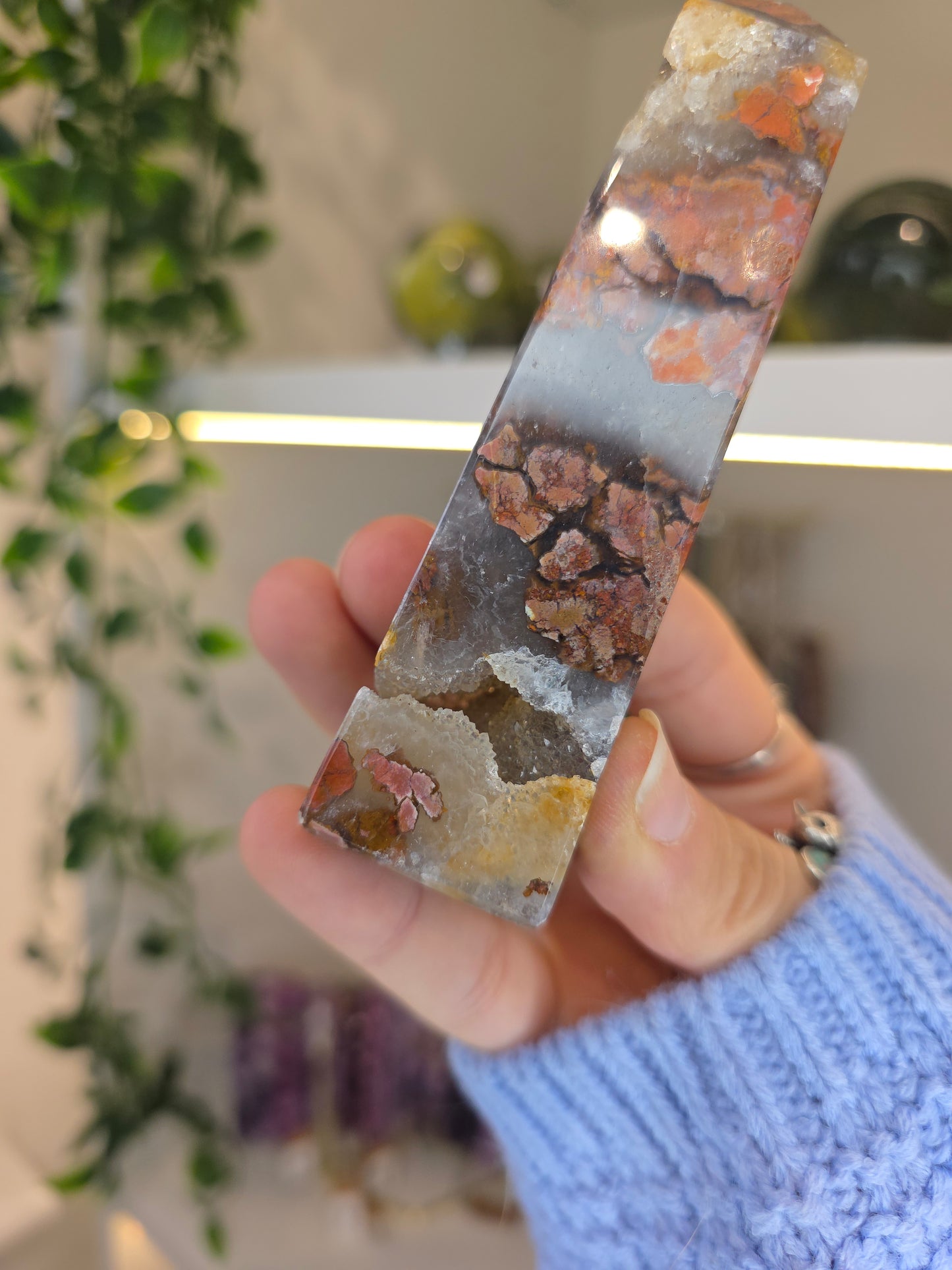 Indonesian Pink Brecciated Jasper Tower A
