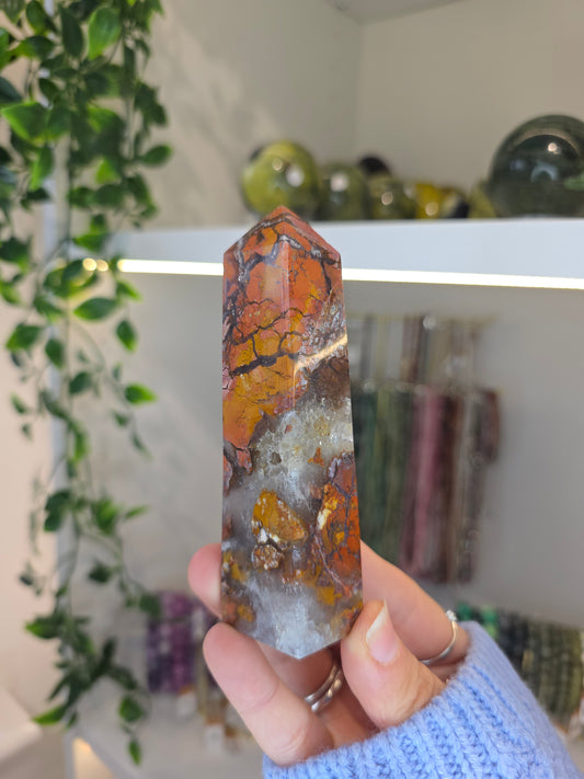 Indonesian Pink Brecciated Jasper Tower B