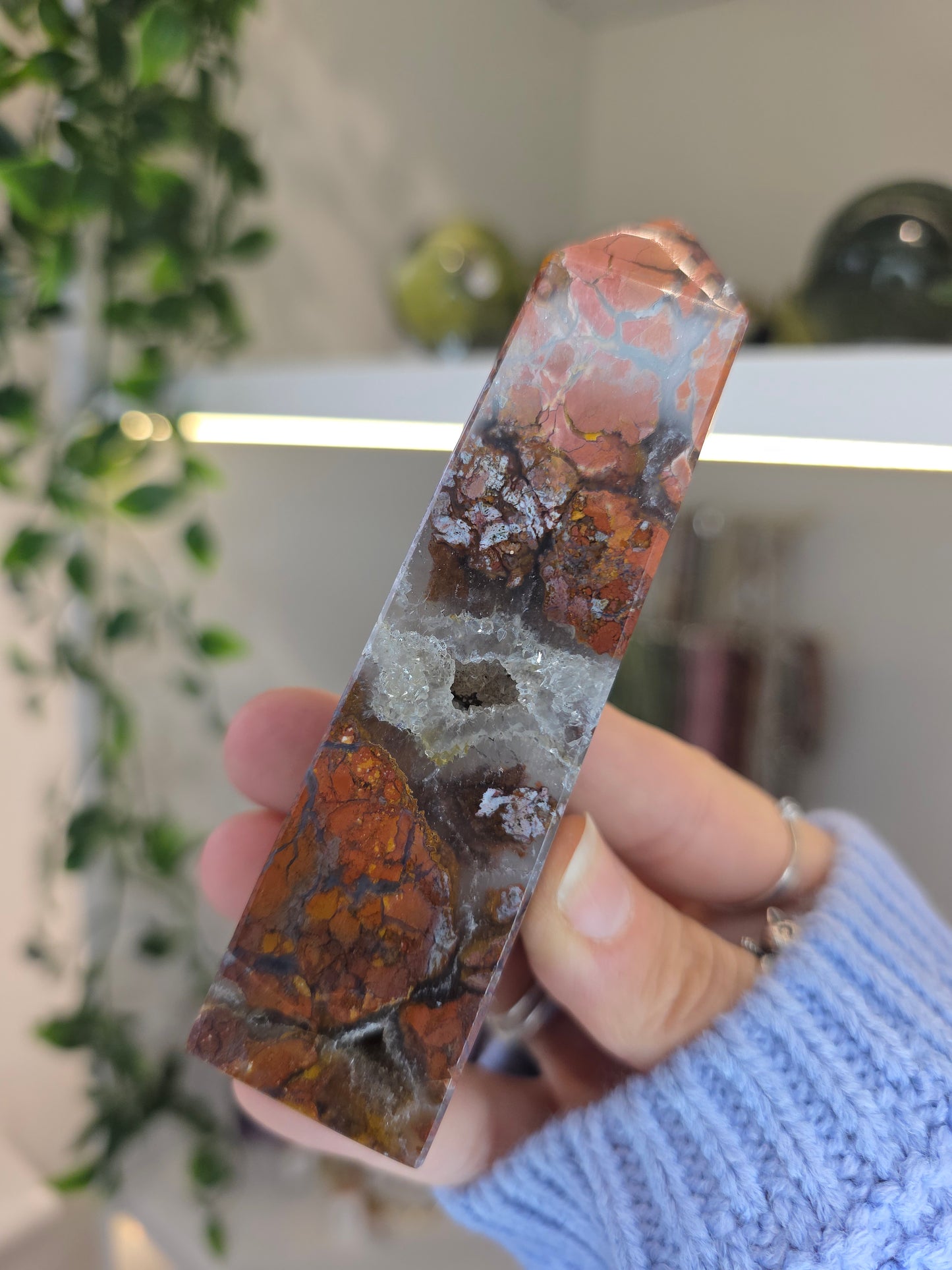 Indonesian Pink Brecciated Jasper Tower B
