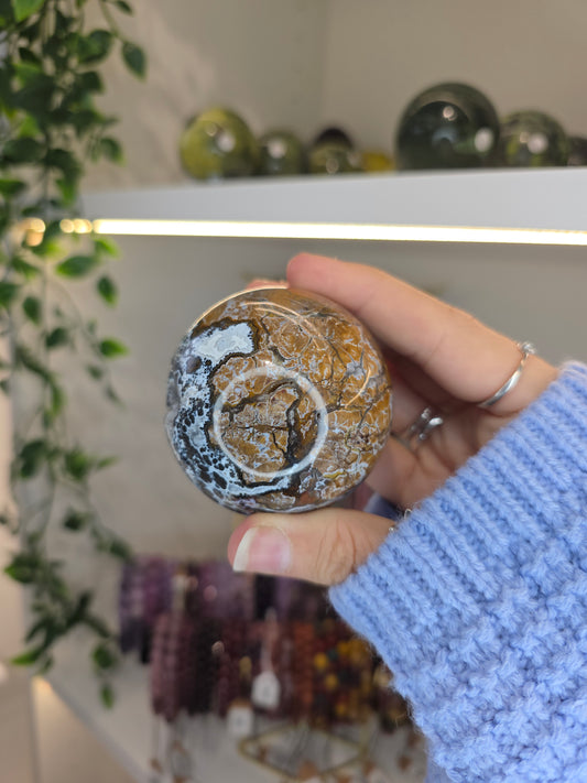 Indonesian Rare Blue Brecciated Jasper Sphere B