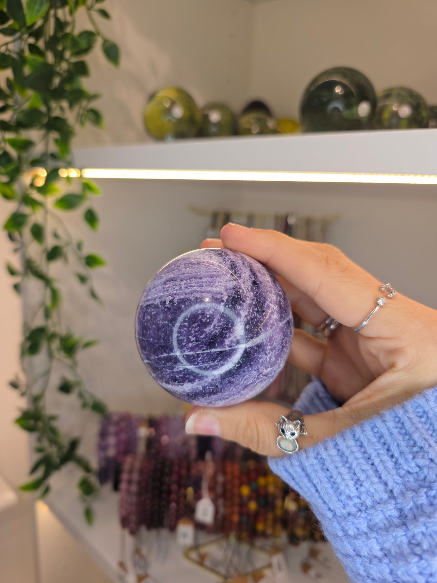 'Purple Malachite' Sphere Q