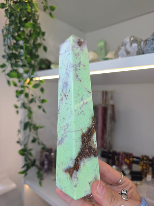 High Grade Australian Chrysoprase Statement Tower A