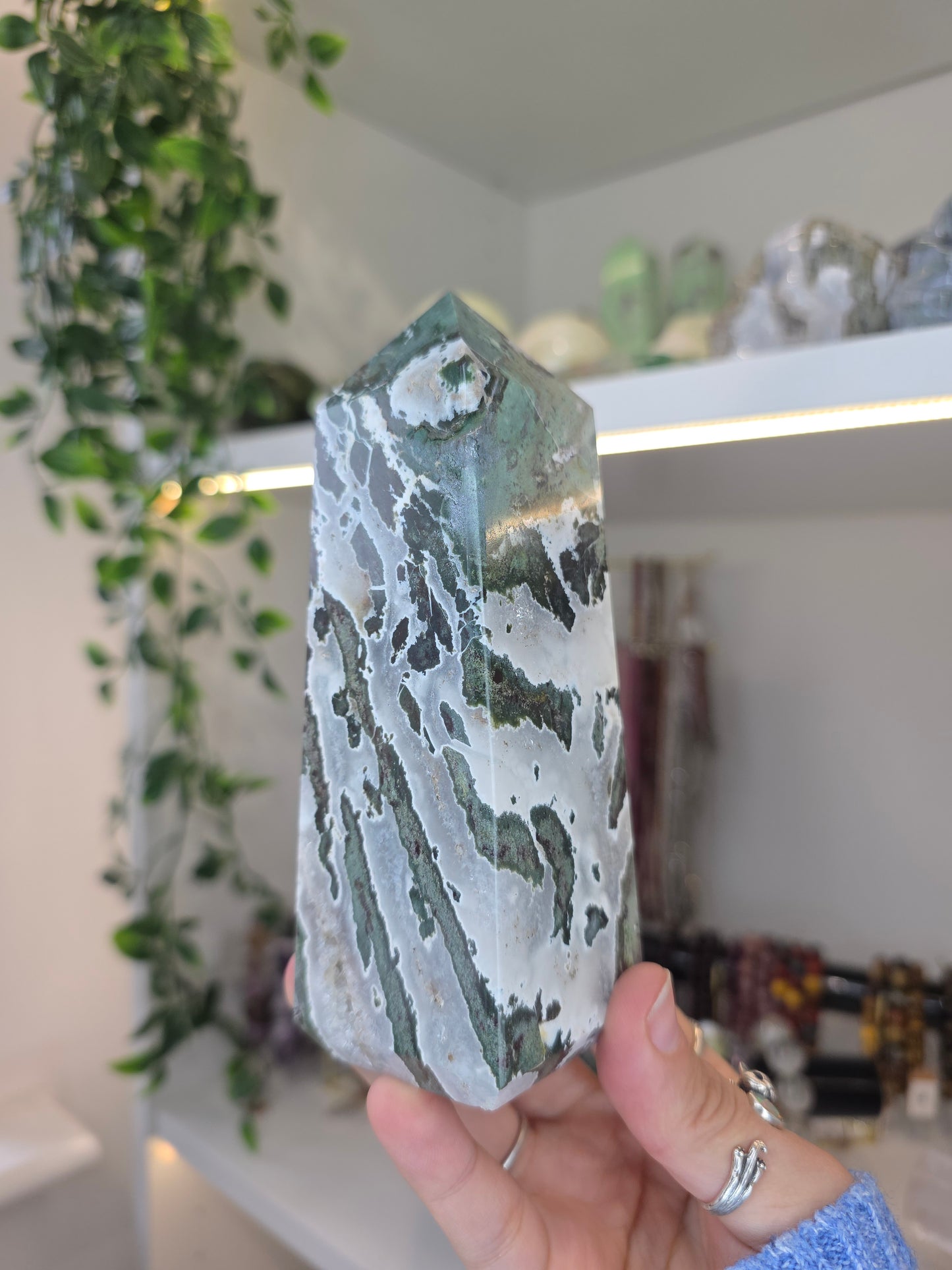 Zebra Jasper (Unicorn Jasper) Chunky Tower from India E