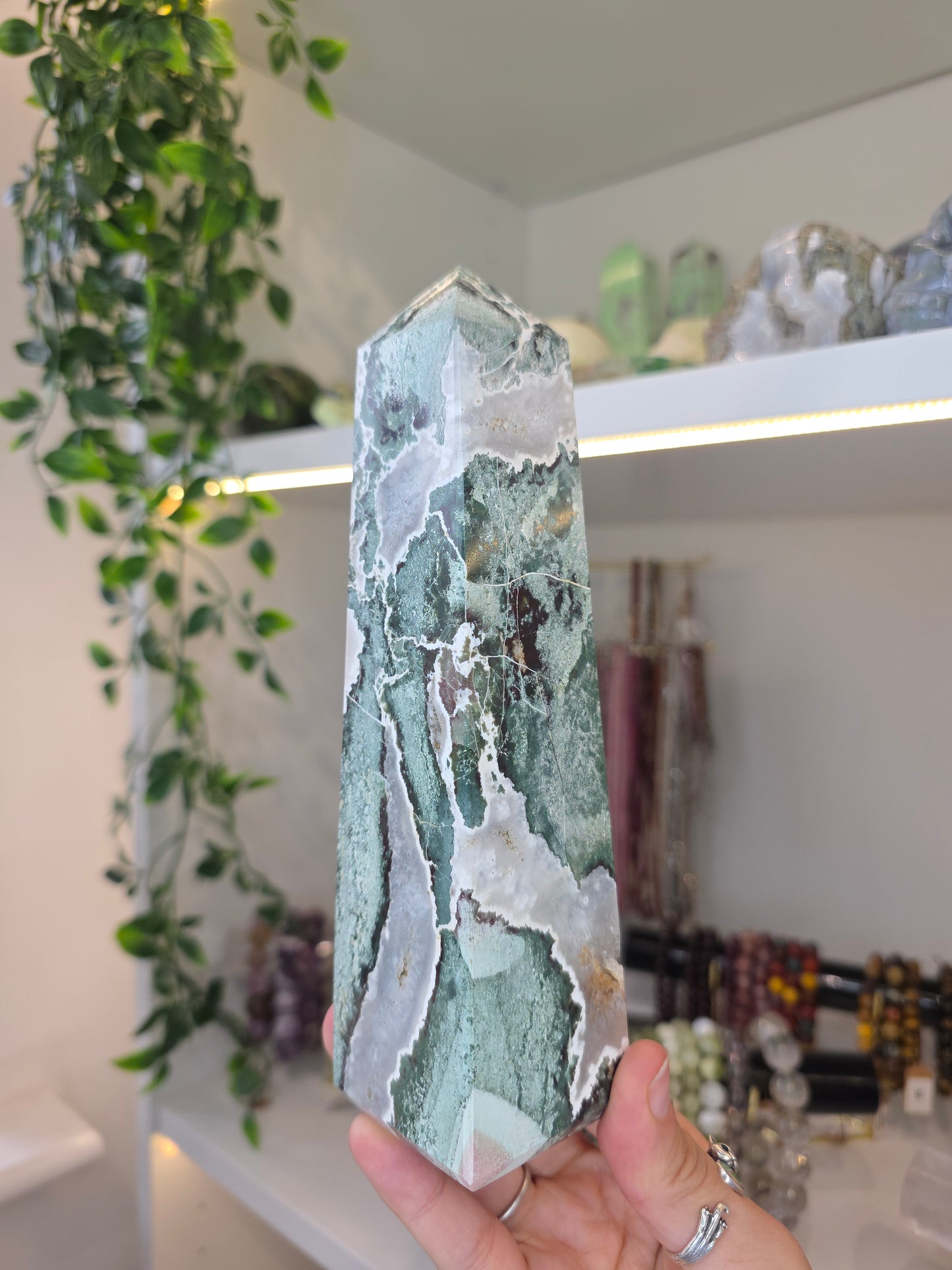 Zebra Jasper (Unicorn Jasper) Chunky Tower from India A