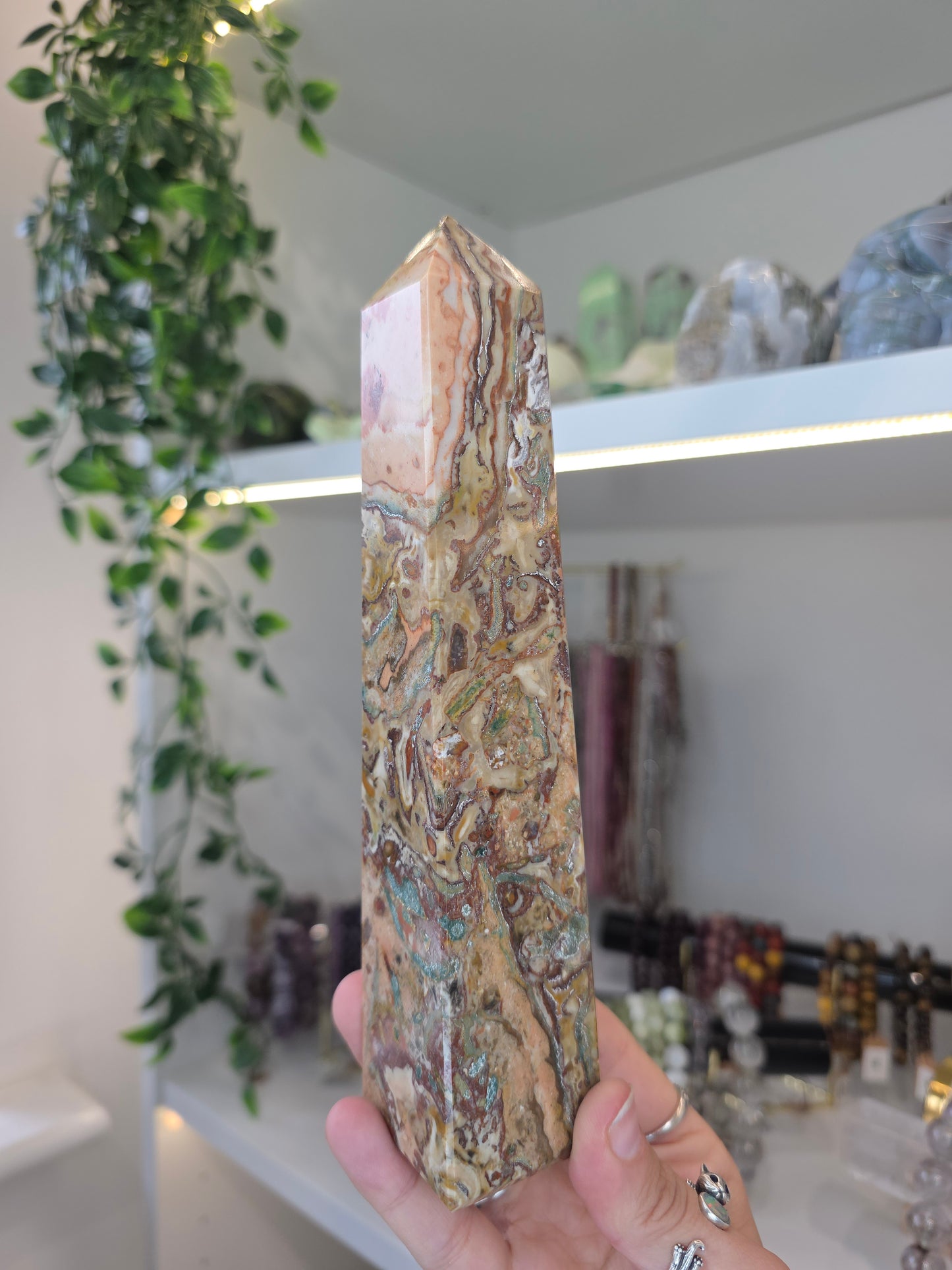 Rare High Grade Dolomite Tower (with Hematite, Chlorite, Chalcedony, Silica Mineral Inclusions) from Chihuahua, Mexico - B