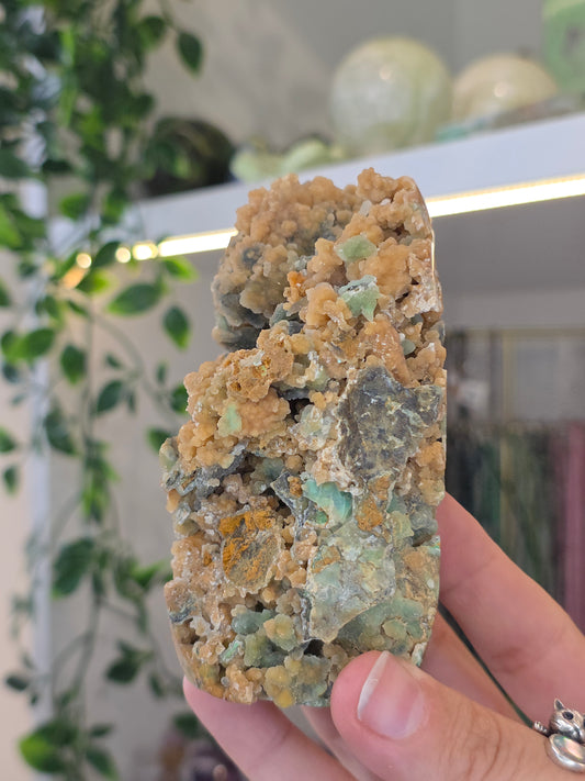 Smithsonite Half Raw Half Polished Freeform from Indonesia - G
