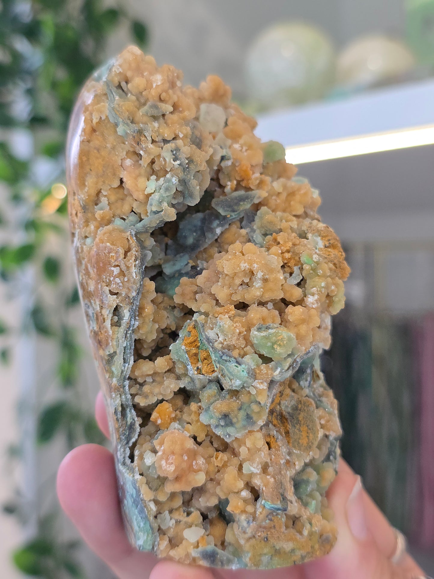 Smithsonite Half Raw Half Polished Freeform from Indonesia - G