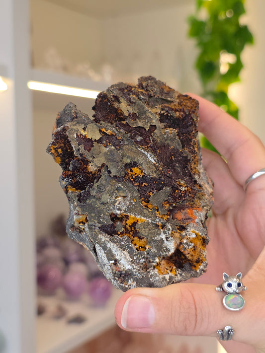 Hemimorphite, Smithsonite with Goethite Specimen Santa Eulalia, Chihuahua, Mexico - D