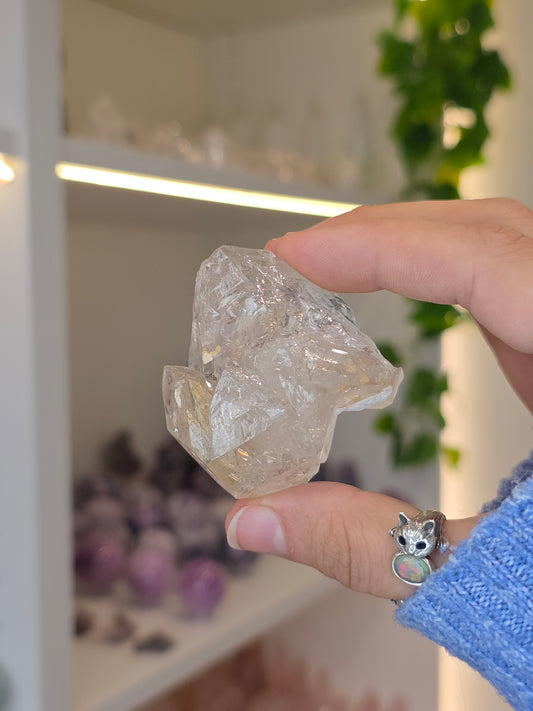 Various Fenster Quartz (Window Quartz / Elestial Quartz) from Paredon, Coahuila, Mexico