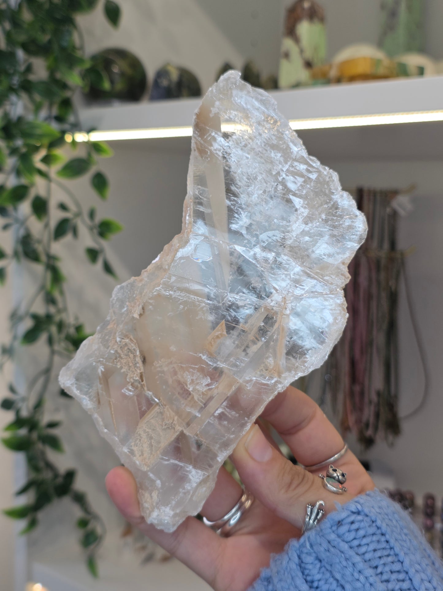 Raw Selenite Slice from Mexico - C