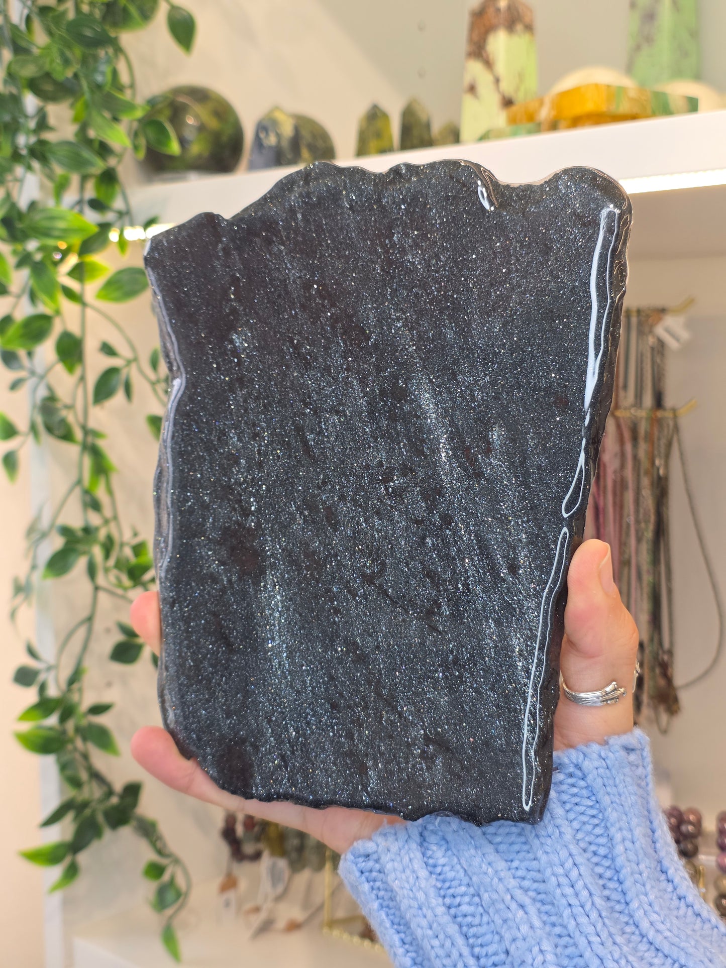 Specularite Slice from Lake Superior Iron District - A