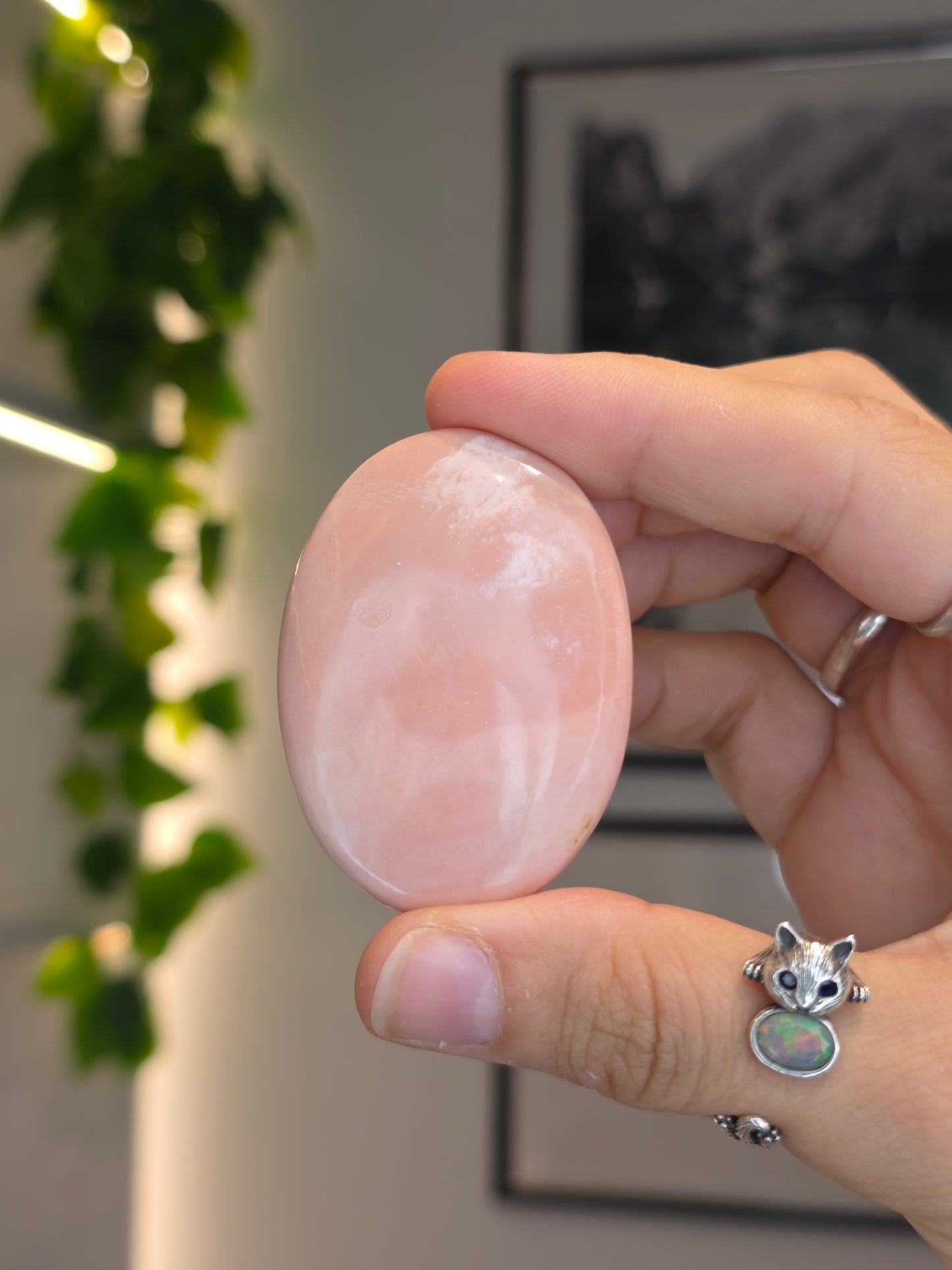 High Grade Australian Pink Opal Palm Stones