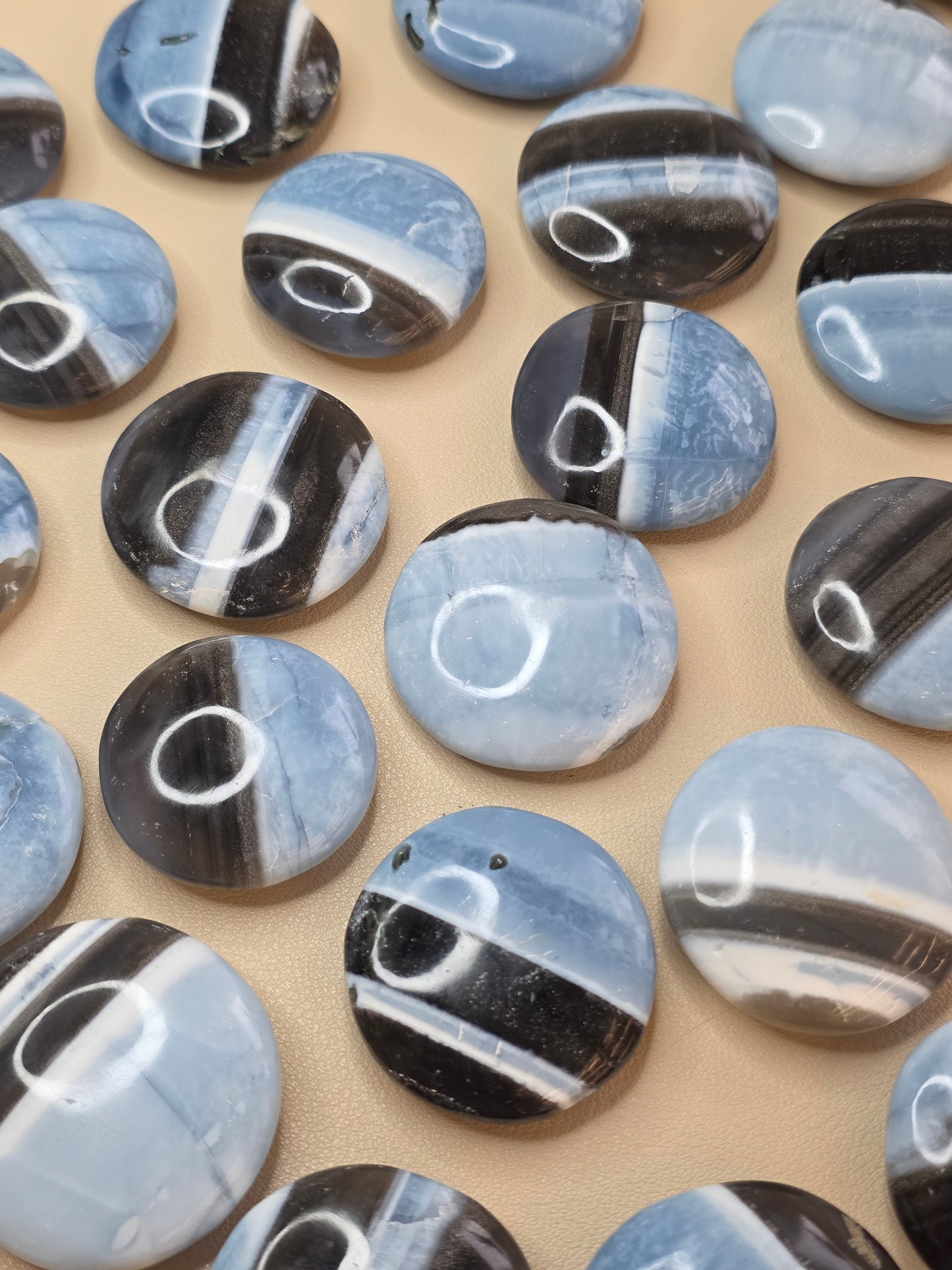 Intuitively Chosen Owyhee Blue Opal Buttons from Oregon, US
