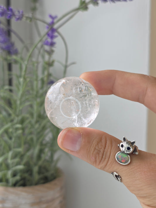 Pink Himalayan Quartz (Hematite Included) Sphere - F