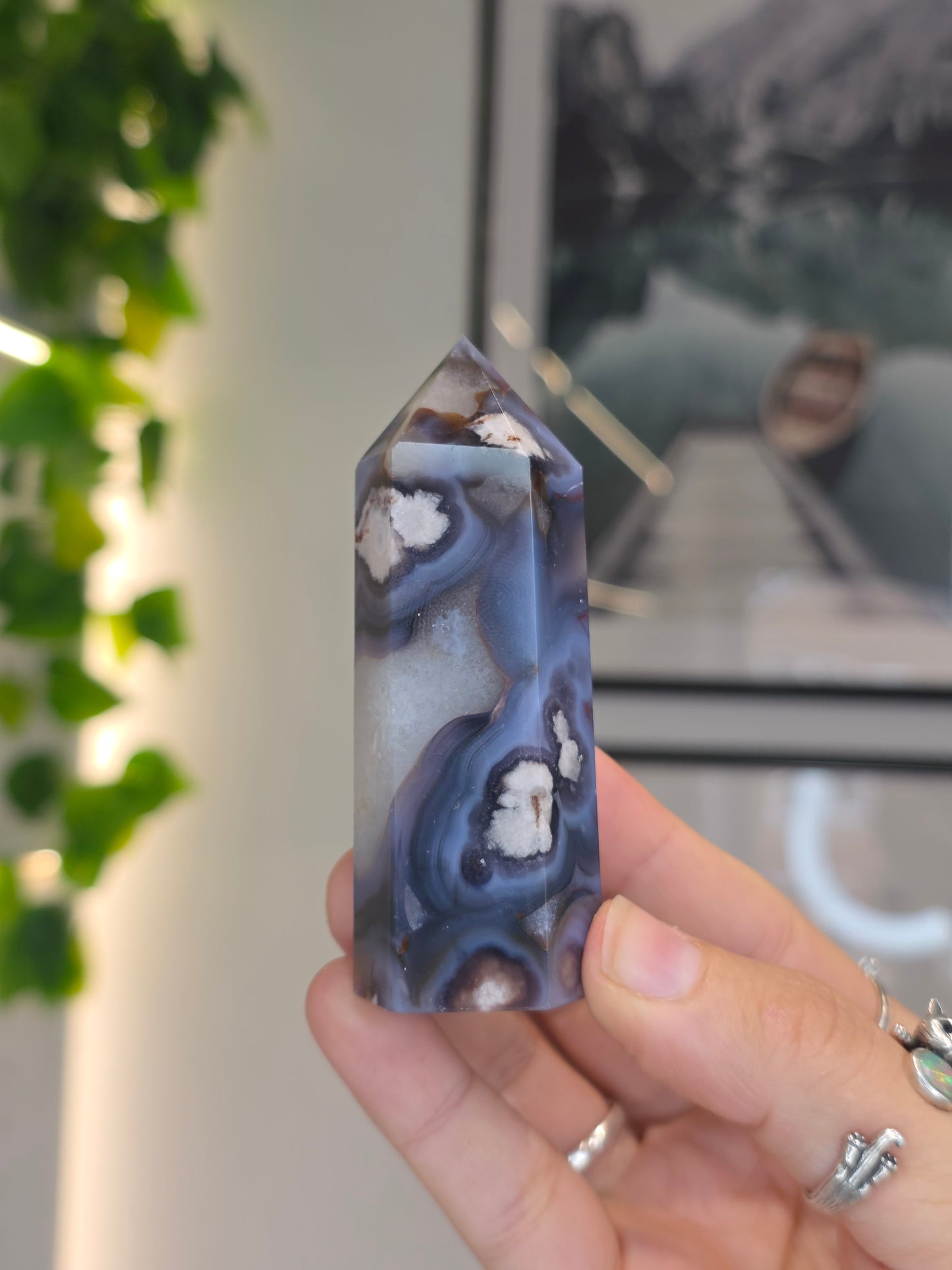 Blue Flower Agate Towers