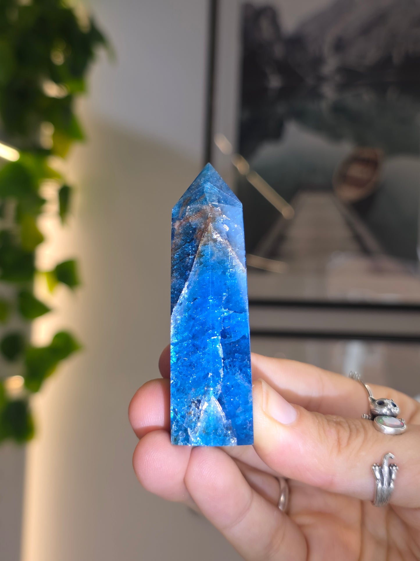 Flashy Blue Apatite Towers