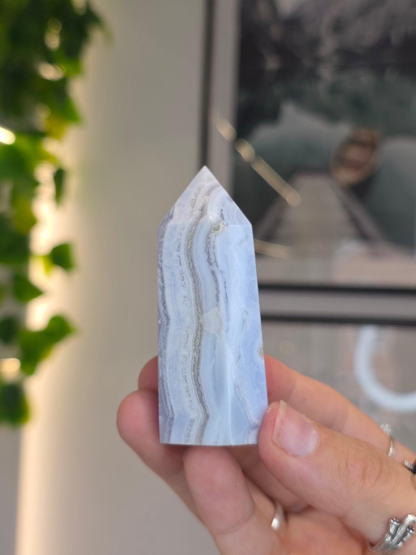 Blue Lace Agate Tower - A