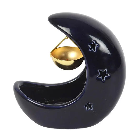 Blue Crescent Moon Hanging Oil Burner - MAS3409/11