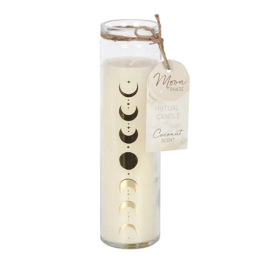Moon Phase Coconut Tube Candle - MAS3436/38