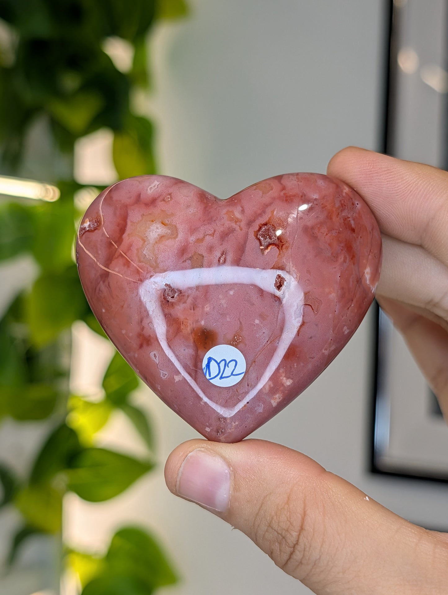 Indonesian Pink Carnelian Heart