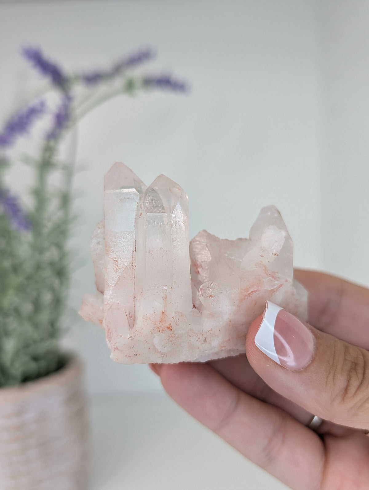 Pink Lemurian Quartz Specimens from Brazil