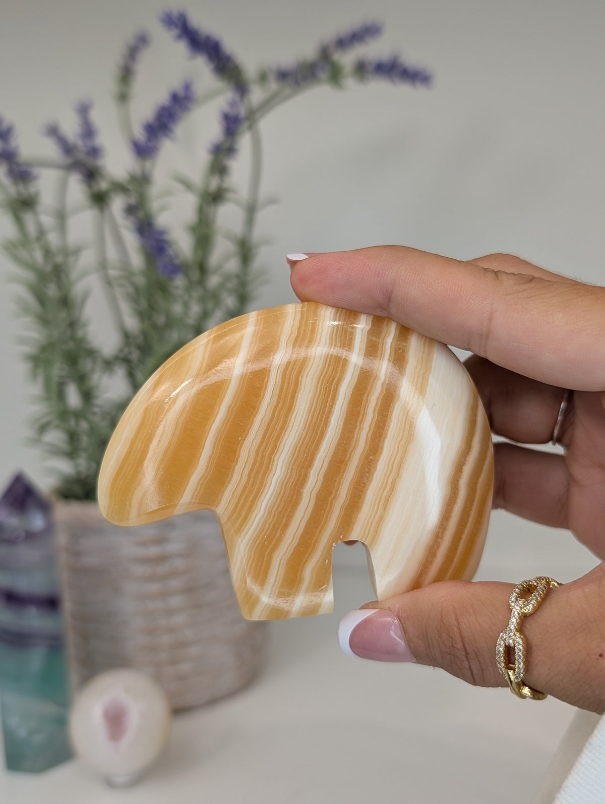 Juicy Orange Calcite Zuni Bears