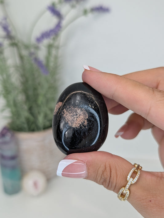 Black Tourmaline Palm Stones
