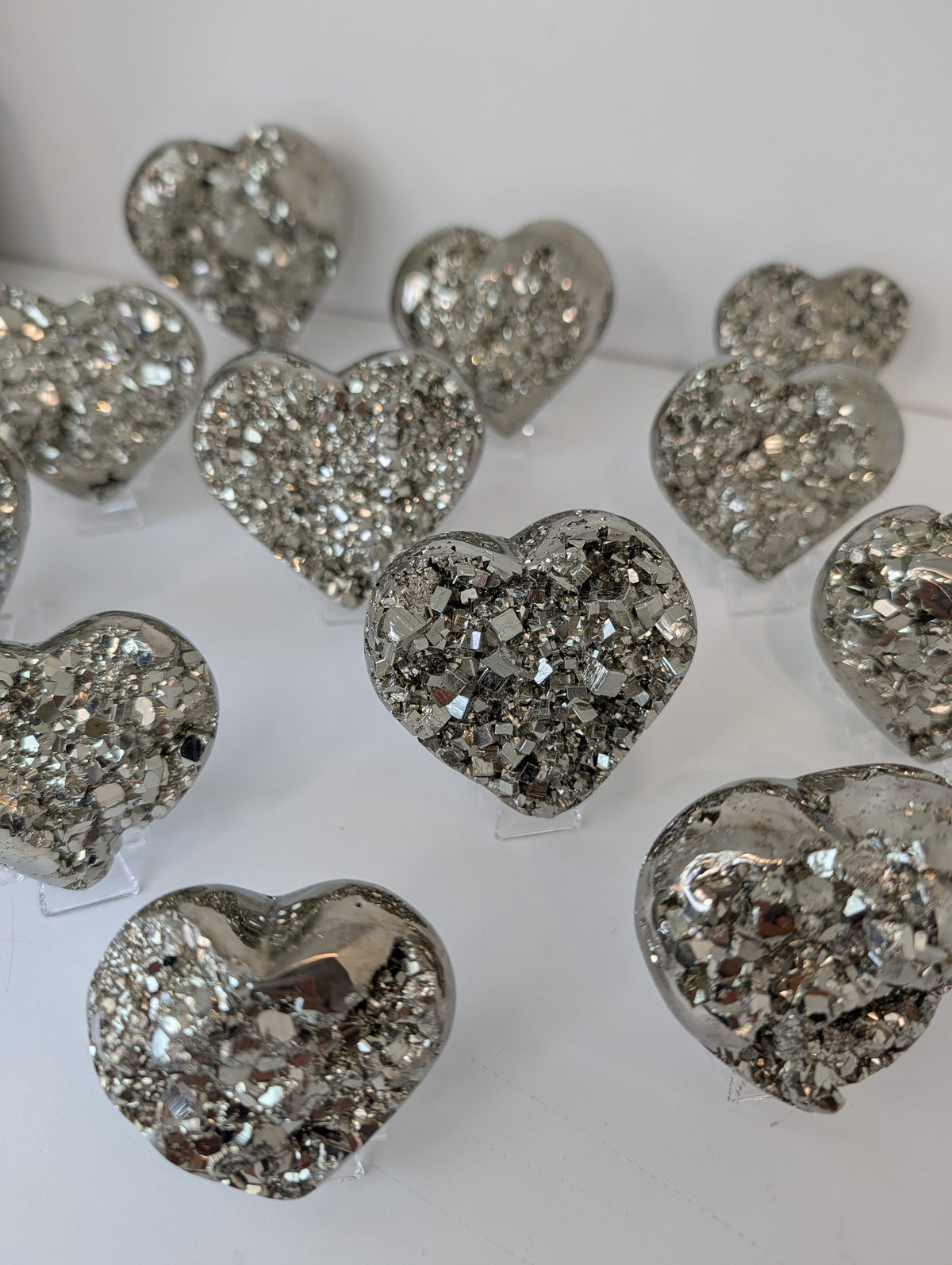 High Grade Peruvian Pyrite Hearts