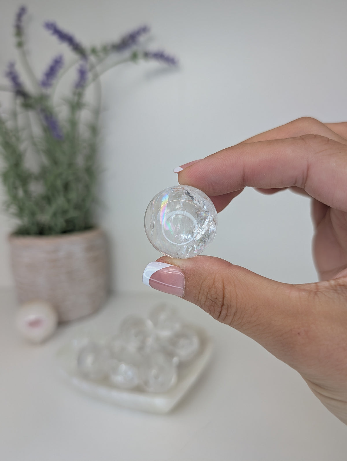 Intuitively Chosen Rainbow Filled Himalayan Quartz Mini Spheres