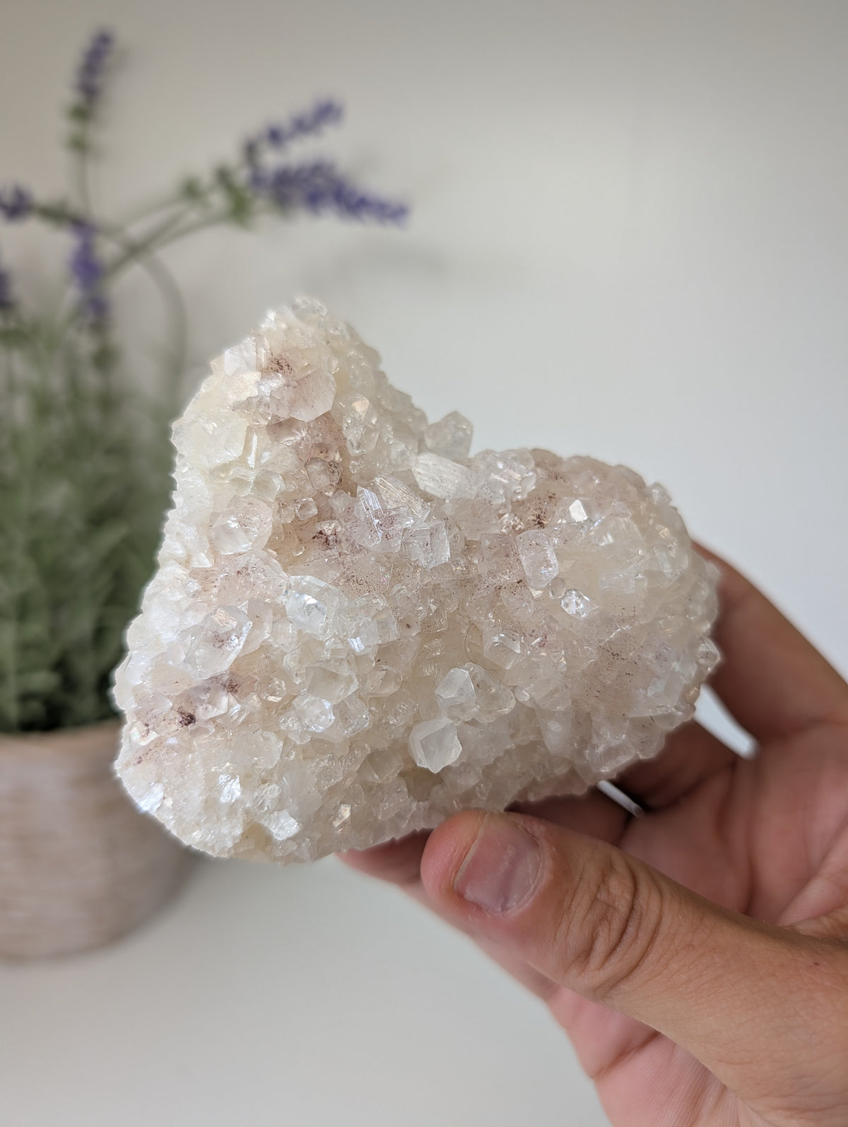 Sugary Apophyllite on Stilbite from Ahmednagar, India