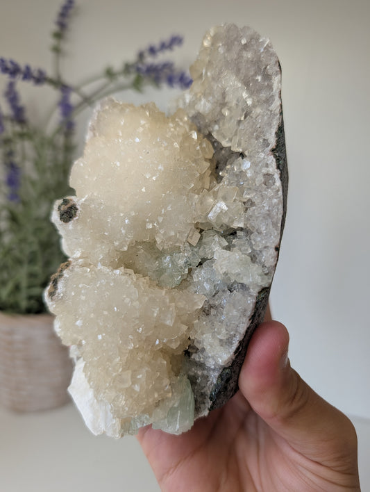 Sugary Apophyllite on Stilbite from Ahmednagar, India