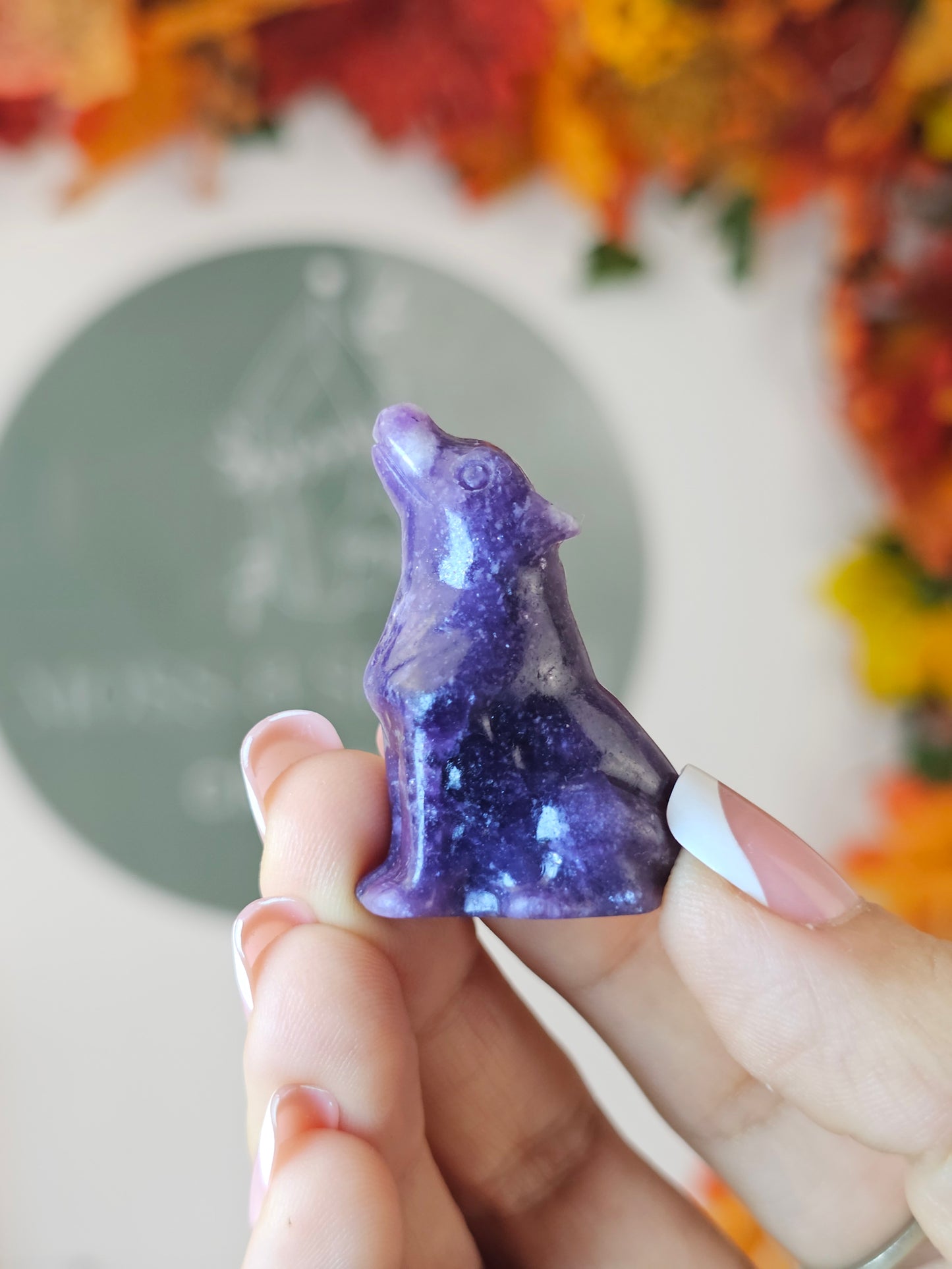 Lepidolite Wolf - MAS1308
