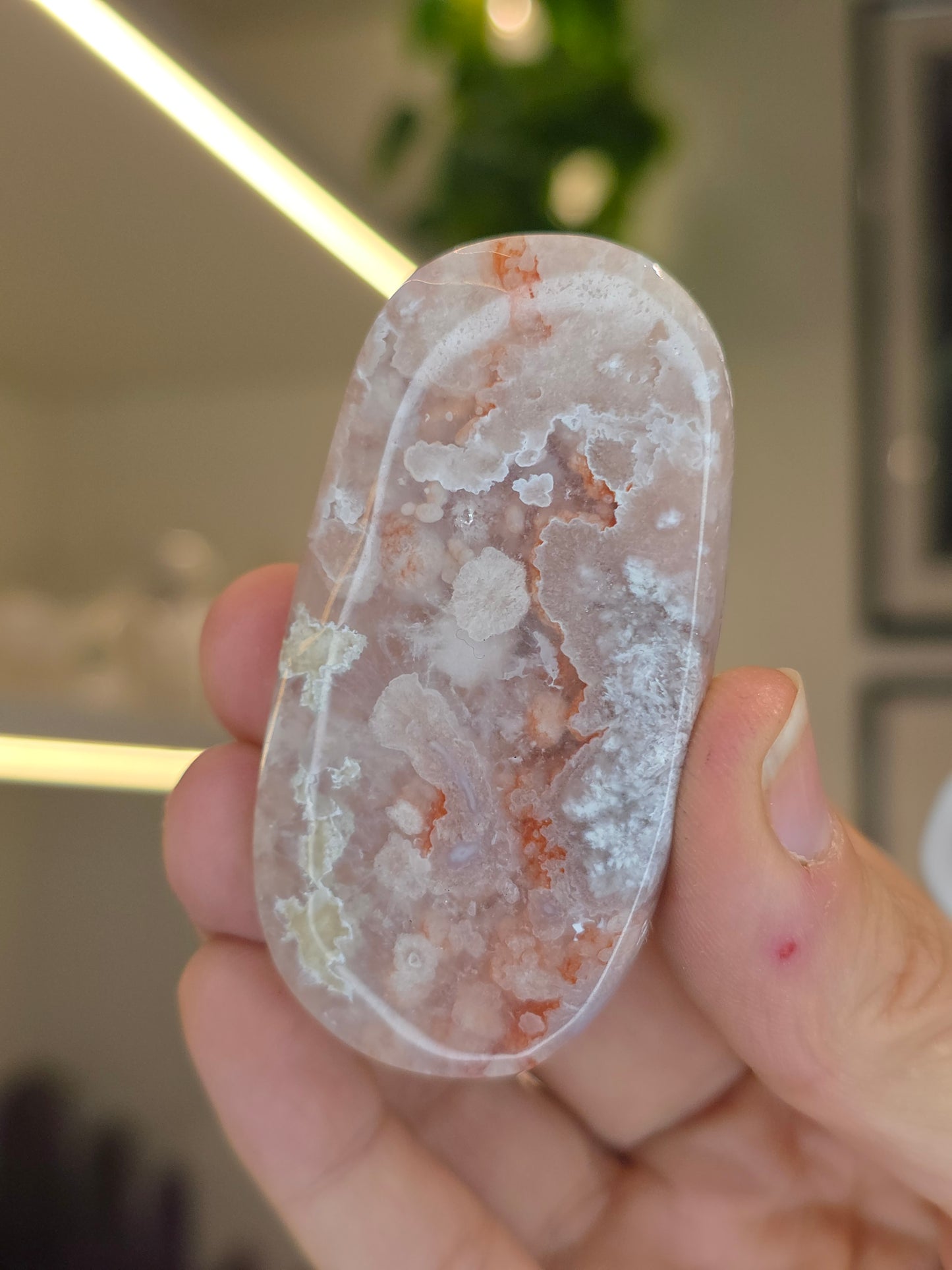 Madagascan Pink Amethyst Palm Stone C