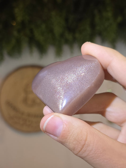 Peach Moonstone Hearts