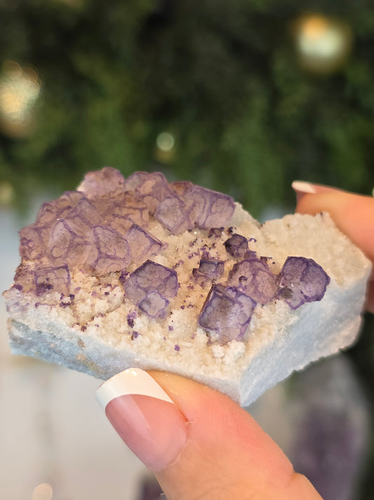 Purple QR Fluorite from Guizhou, China - MAS6072