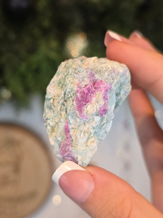 Raw Genuine Ruby with Blue Mica Xiang Jing, China - MAS6105