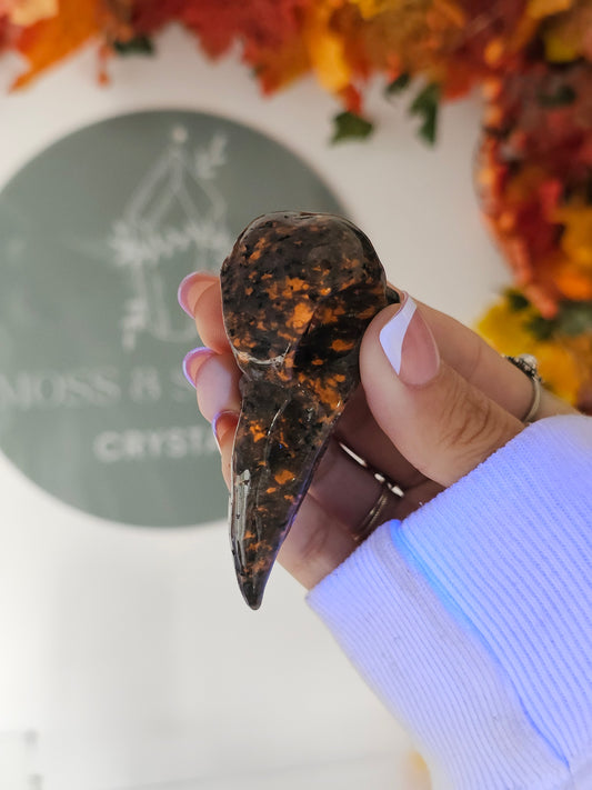 Yooperlite Raven Skull - MAS1923