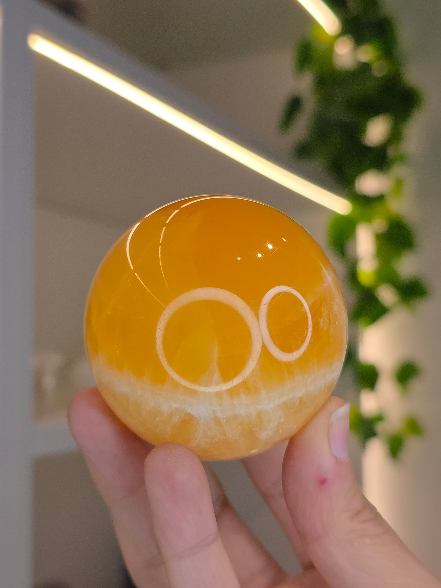 Orange Calcite Sphere A