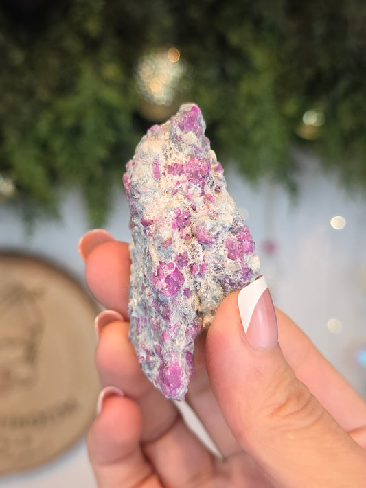 Raw Genuine Ruby with Blue Mica Xiang Jing, China - MAS6106