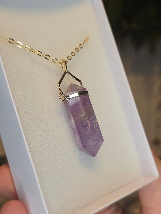 18ct Gold Plated Brazilian Bahia Ametrine Necklace