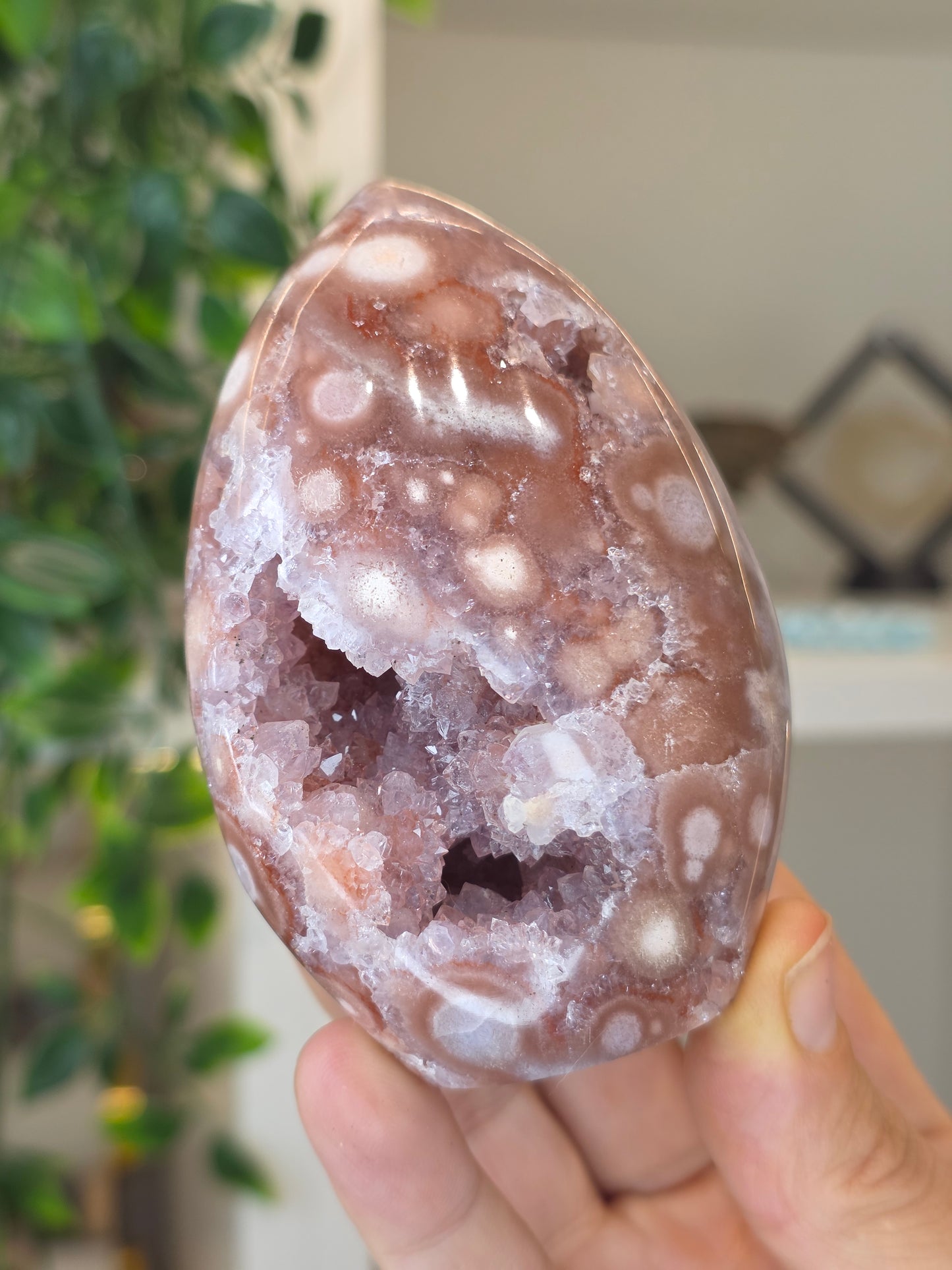 High Grade Madagascan Pink Amethyst Freeform Tear Drop - C
