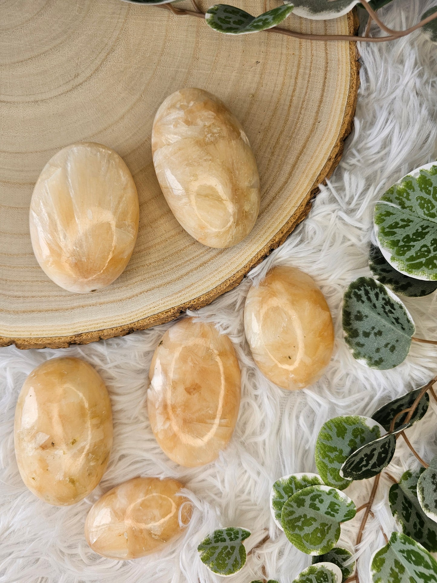 Stilbite Palm Stone - MAS0587