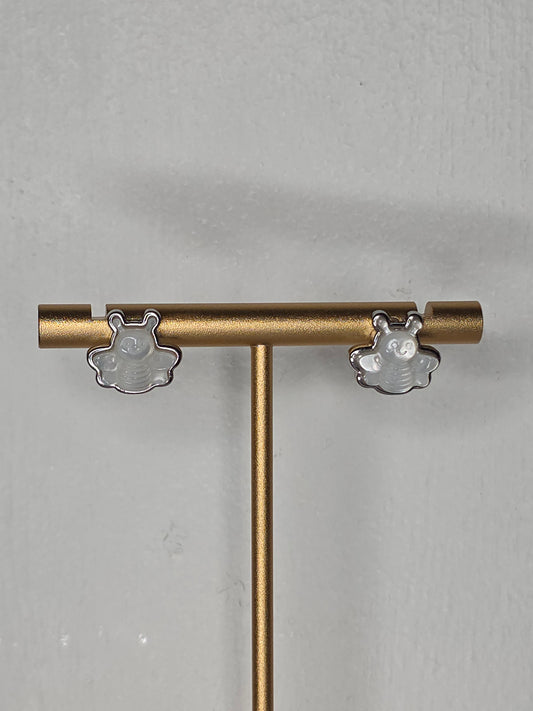 Shell Bee Earrings with S925 Posts